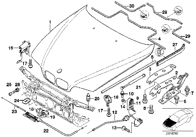 2001 BMW 530i Engine Mood / Mounting Parts Diagram