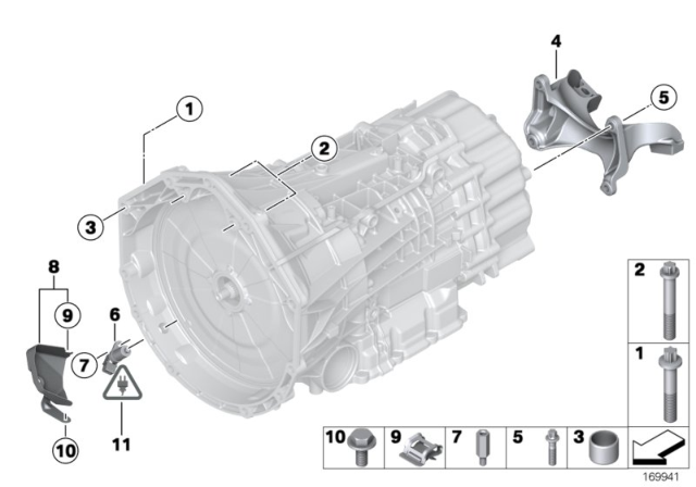 2012 BMW M3 Transmission Mounting Diagram