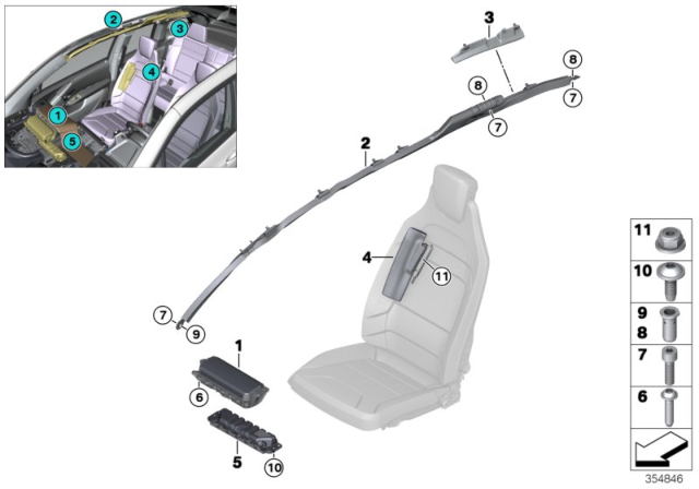 2018 BMW i3 Air Bag Diagram