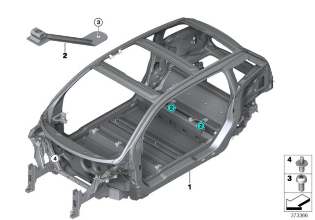 2016 BMW i3 Body Skeleton Diagram