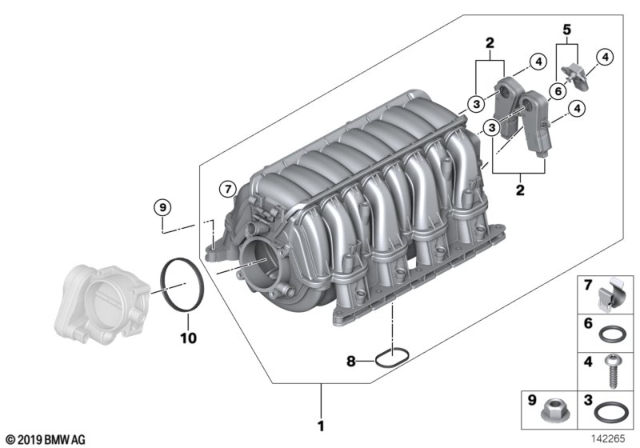2006 BMW 750i Intake Manifold System Diagram