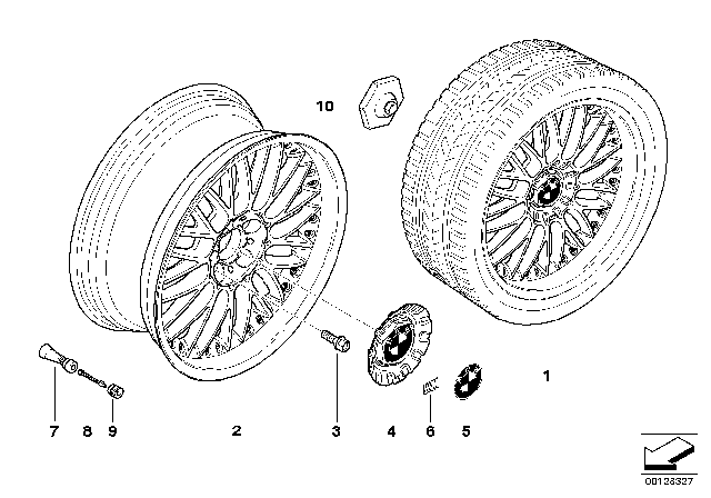 2010 BMW 328i BMW Compound Wheel M Cross Spoke Diagram