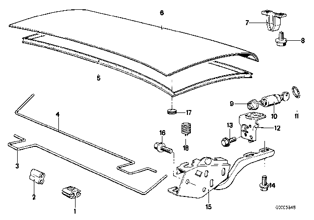 1982 BMW 320i Trunk Lid Diagram