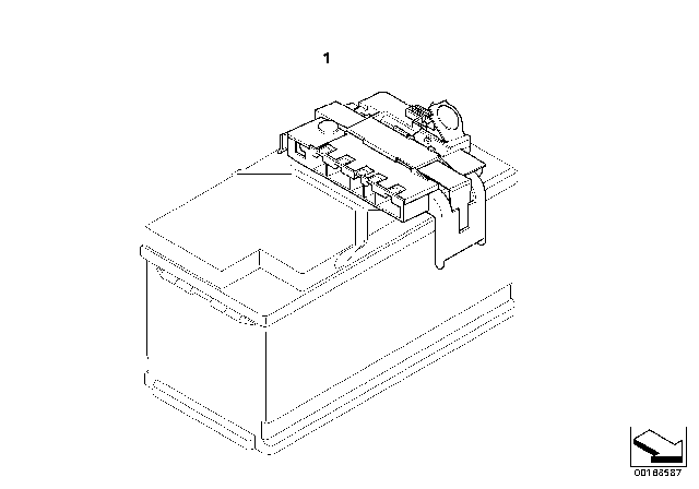 2012 BMW X5 Distribution Box, Battery Diagram