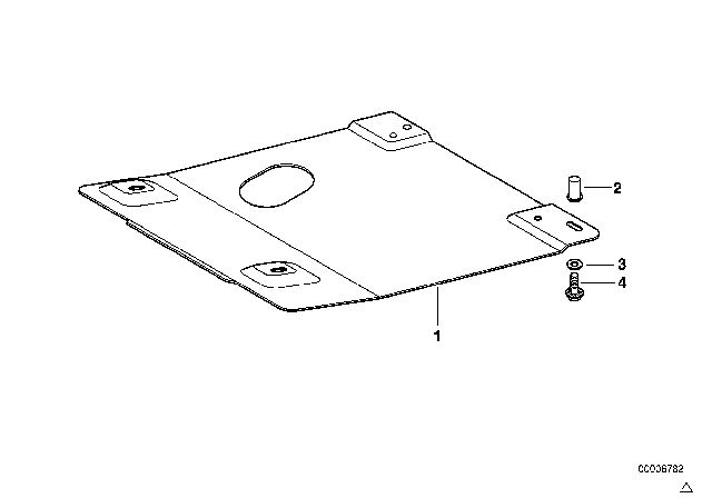 1992 BMW 325i Front Aggregate Protective Plate Diagram