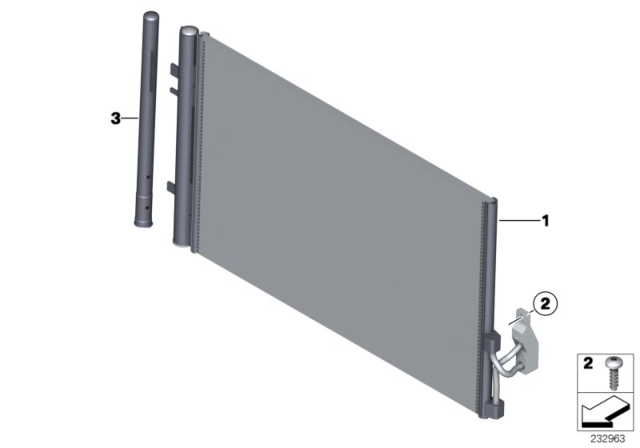 2015 BMW X3 Condenser, Air Conditioning Diagram