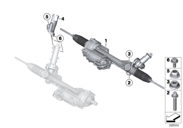 2014 BMW X1 Steering Gear, Electric (EPS) Diagram