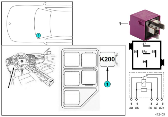 1996 BMW 318i Relay, Lighting, Scandinavia Diagram