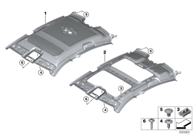 2020 BMW M8 Headlining Diagram