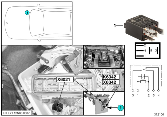 2012 BMW X5 M Relay, Quantity Control Valves Diagram