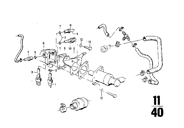 1975 BMW 3.0Si Cooling / Exhaust System Diagram 7