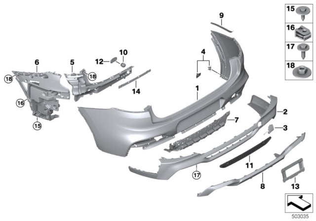 2020 BMW X4 M M Trim Panel, Rear Diagram