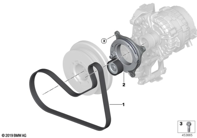 2019 BMW 440i Belt Drive Diagram