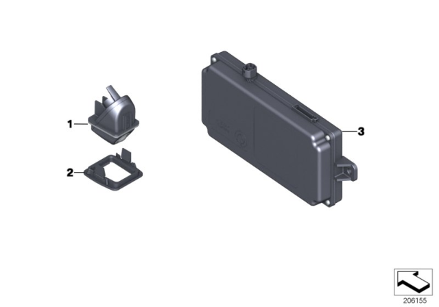 2014 BMW X1 Parking Aid Control Module Diagram for 66539291385