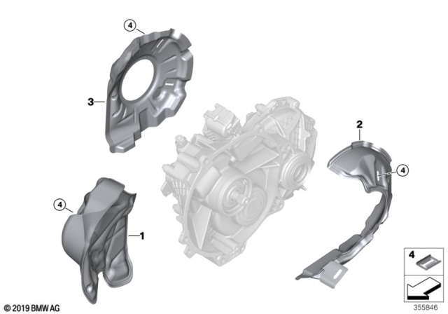 2014 BMW i3 Cover, Electric Gearbox Diagram for 27207644221