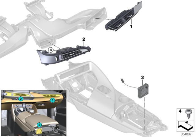 2020 BMW i8 Air Outlet Diagram