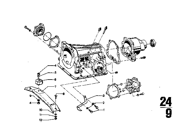 1973 BMW 3.0CS Housing & Attaching Parts (Bw 65) Diagram 3