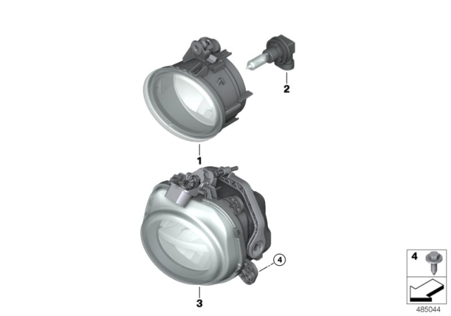 2019 BMW X2 Fog Light, Led, Left Diagram for 63177444805