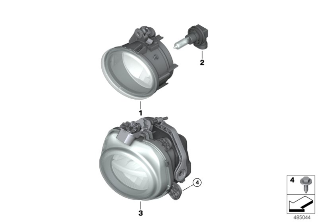 2020 BMW X2 Fog Lights Diagram