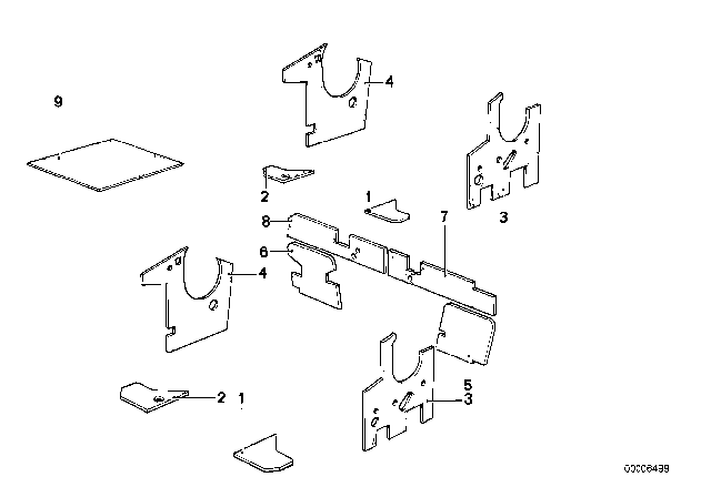 1981 BMW 733i Sound Deadener, Splash Wall, Right Diagram for 51481851454