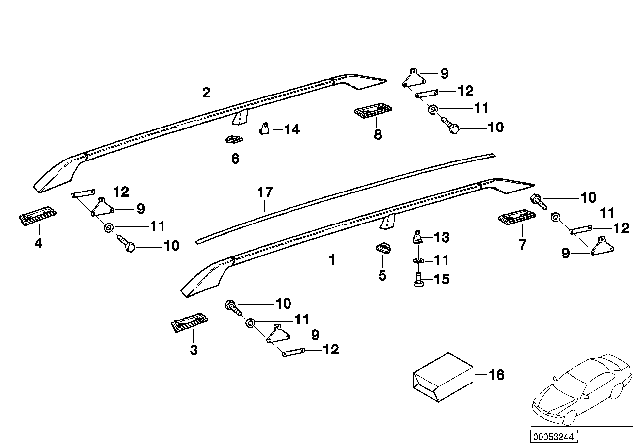 2001 BMW 330Ci Hood Parts Diagram 3