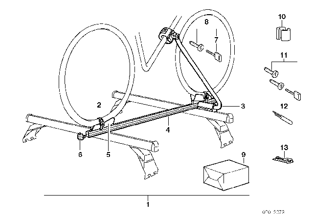 2006 BMW 750Li Touring Bicycle Holder Diagram 2