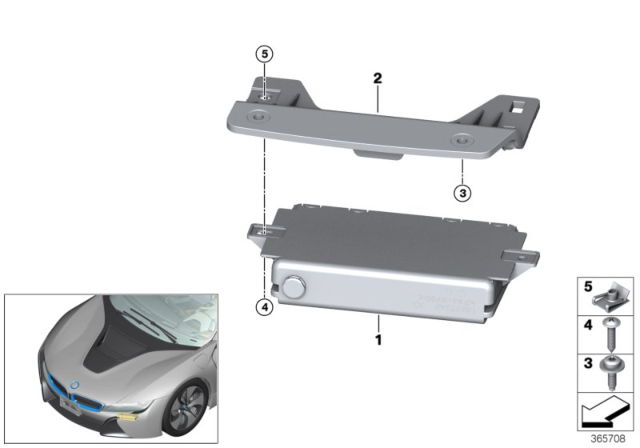 2016 BMW i8 Control Unit, Charging Interf.Module Lim Diagram for 61359352353