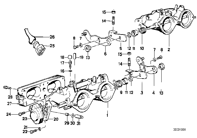 1990 BMW M3 Nut Diagram for 13541308911