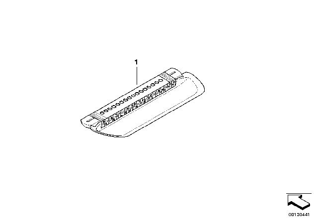 2009 BMW M6 Third Stoplamp Diagram for 63257835719