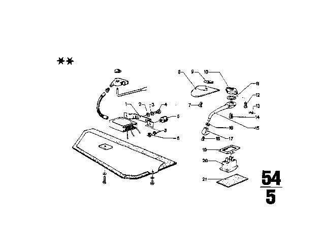 1972 BMW 2002 Sliding Roof Control Diagram