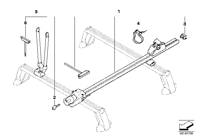 2003 BMW 325i Racing Bike Rack Diagram 1