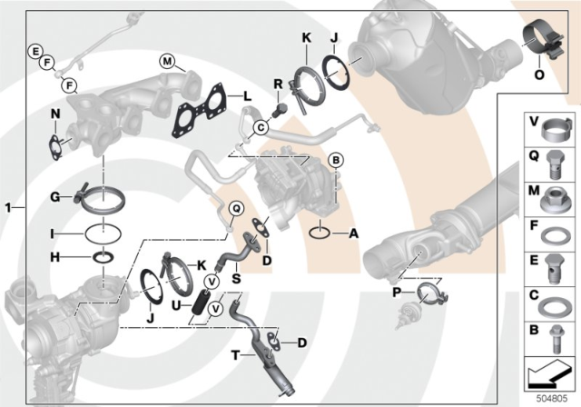 2017 BMW X5 Turbocharger And Installation Kit Value Line Diagram