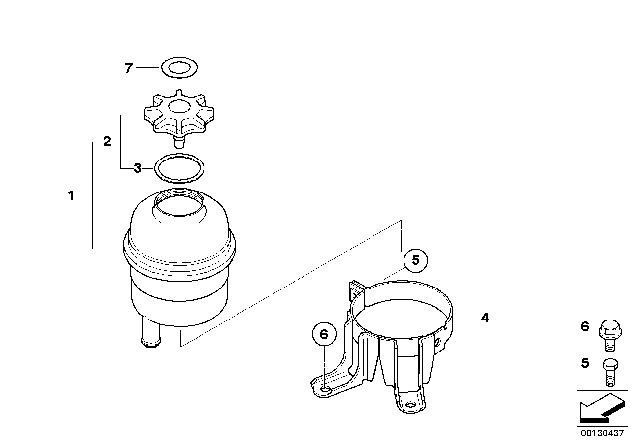 2005 BMW X3 Oil Carrier / Single Parts Diagram