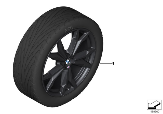 2018 BMW X2 BMW LA Wheel, M Double Spoke Diagram