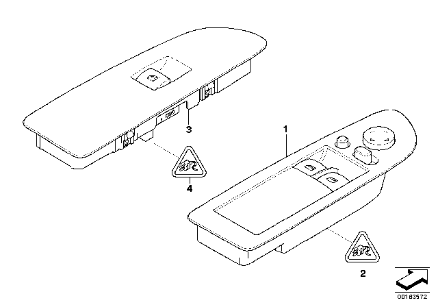 2012 BMW 128i Switch Window Lifter Diagram