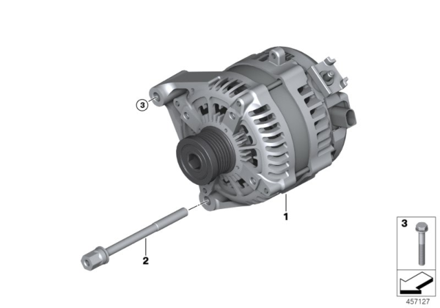 2018 BMW 440i Exchange Alternator Diagram for 12318614278