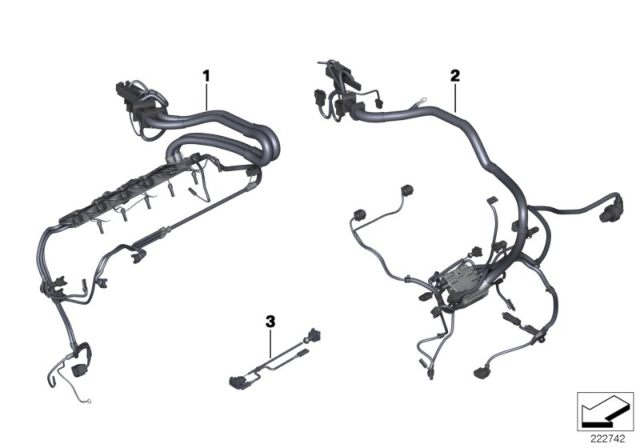 2008 BMW X6 Wiring Harness, Engine Grbx. Module Diagram for 12517507220