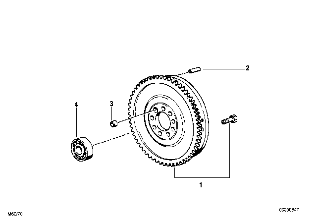 1994 BMW 540i Flywheel / Twin Mass Flywheel Diagram