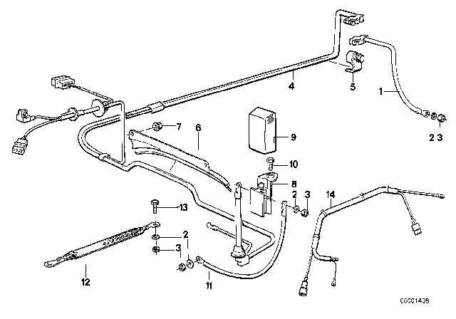 1991 BMW 735i Battery Cable Diagram