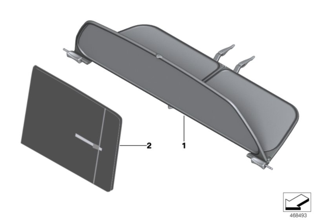 2017 BMW M6 Wind Deflector Diagram