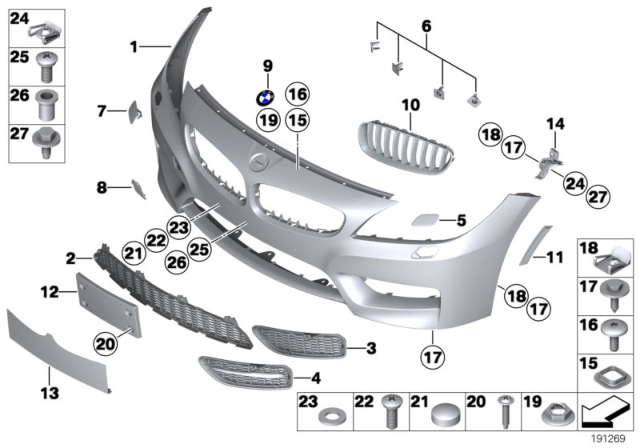 2012 BMW Z4 Panel, Bumper, Primed, Front Diagram for 51117842466