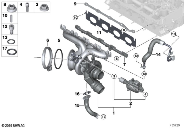 2019 BMW 530i Turbo Charger With Lubrication Diagram