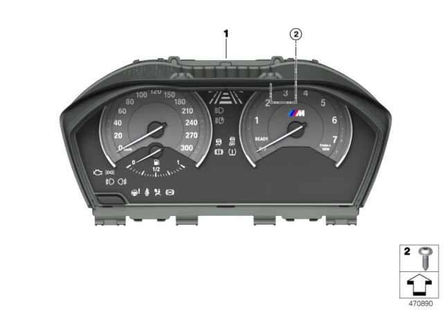 2020 BMW M2 INSTRUMENT CLUSTER Diagram for 62109501325