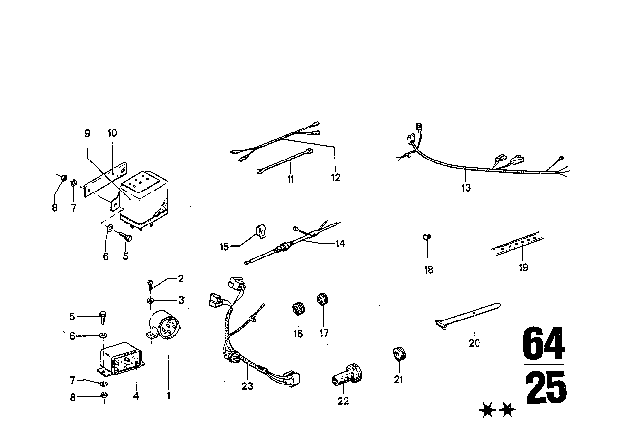 1975 BMW 3.0Si Rubber Grommet Diagram for 64211376130