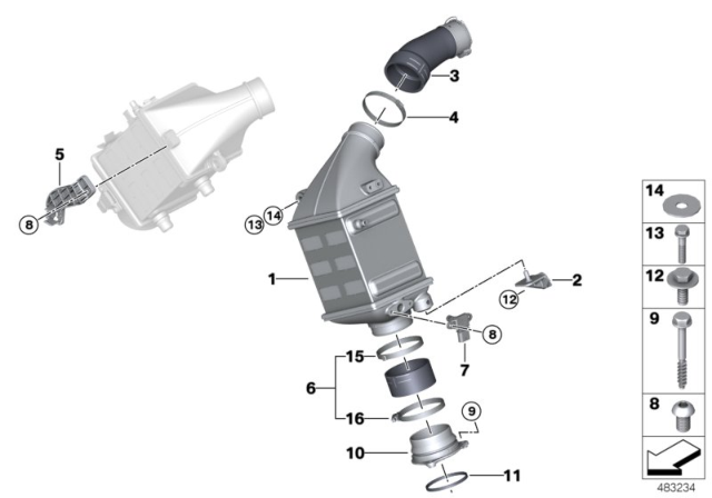 2017 BMW Alpina B7 BRACKET, CHARGE-AIR COOLER Diagram for 17518658526