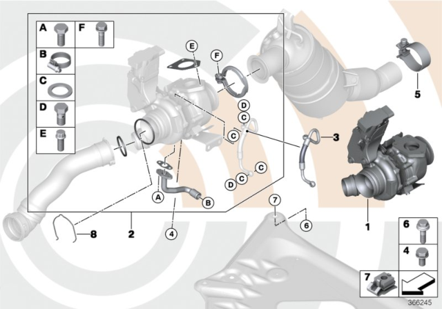 2016 BMW X3 Turbocharger And Installation Kit Value Line Diagram