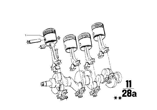 1973 BMW 2002 Piston Diagram for 11251261874