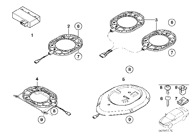 2004 BMW 745Li Control Unit / Antennas Passive Access Diagram