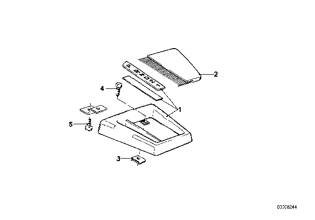 1987 BMW 325i Gear Lever Cover Diagram