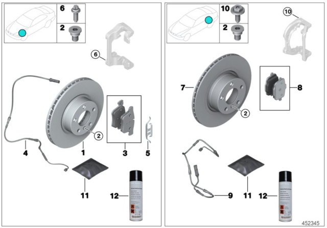 2015 BMW Z4 Service, Brakes Diagram